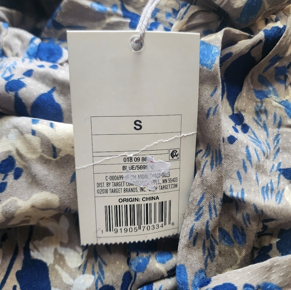 A New Day Tiered Floral High-Neck Lightweight Maxi Dress OVERSIZED Size Small. - Picture 10 of 11